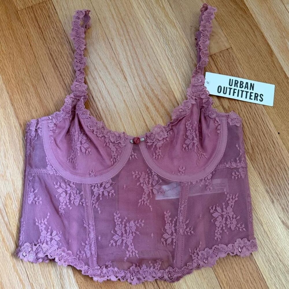 Urban Outfitters Firecracker Lace Corset Berry Small NWT